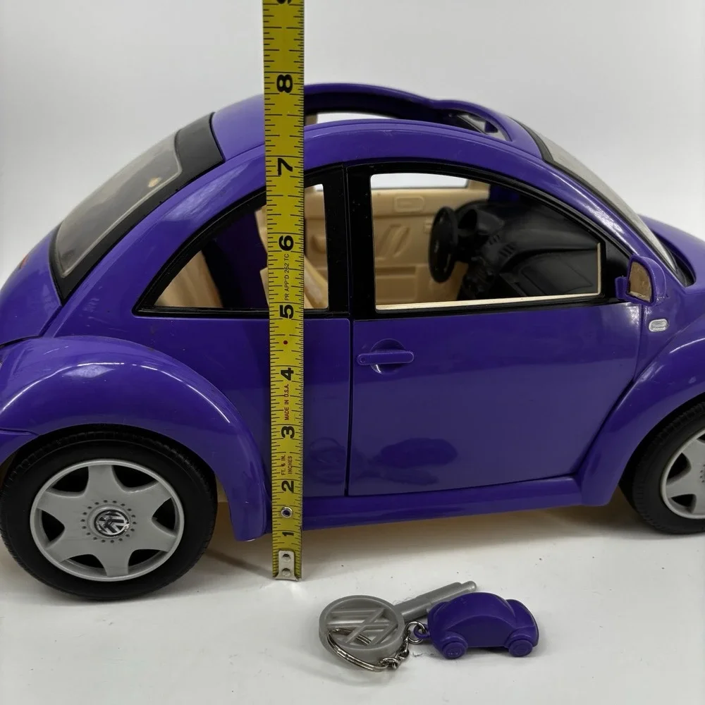 Mattel Barbie Volkswagen Beetle Purple Car 2000 Opening Doors Fashion Doll W/Key